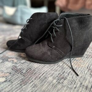 American Eagle Suede Wedge Boots